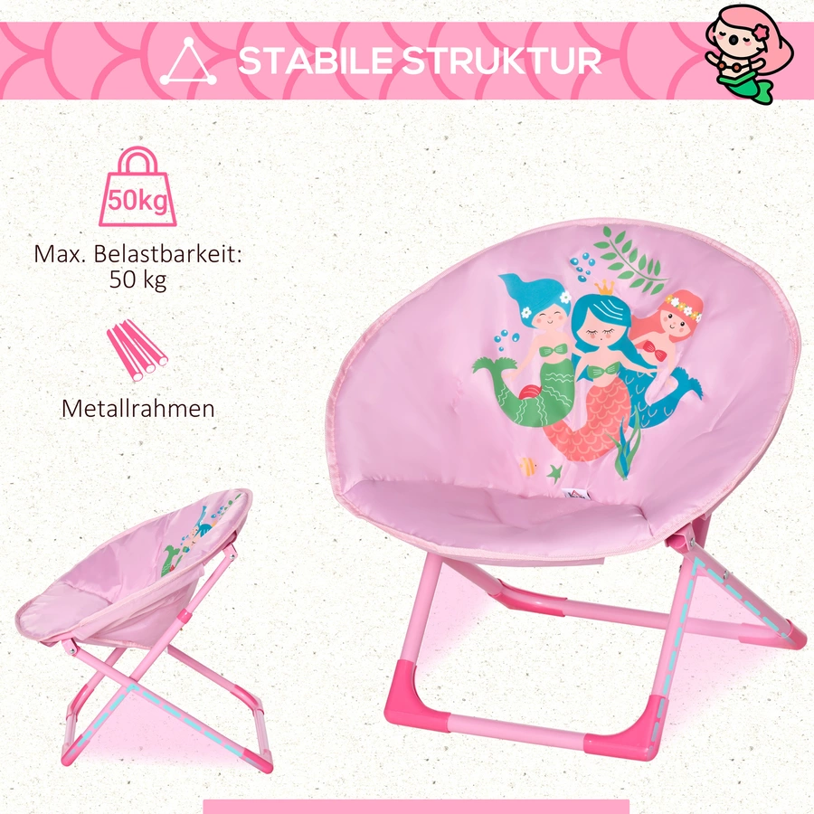 HOMCOM Campingstuhl mit Faltbarkeitsfunktion rosa