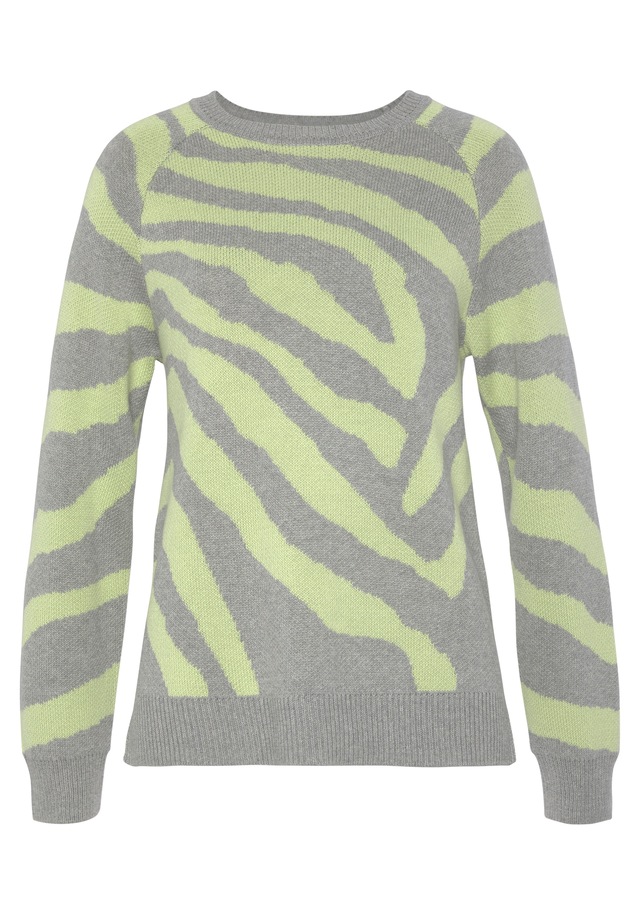 LASCANA Strickpullover , mit Zebramuster, leichter Damenpullover mit Animalprint