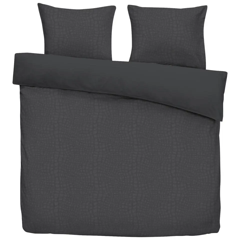 Dekbedovertrek Cozy Contour - antraciet - 200x220 cm