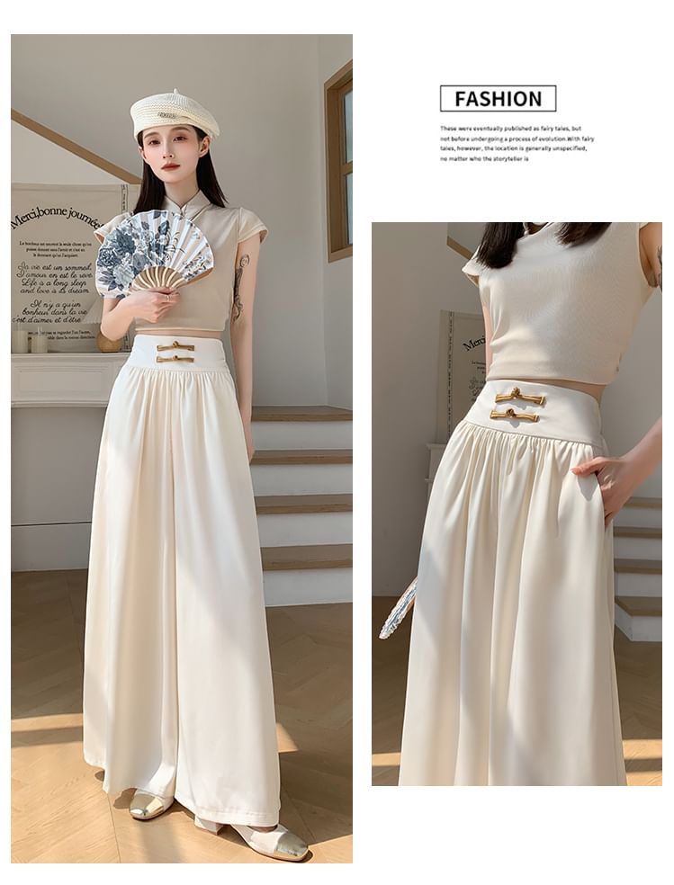 Dragan Pulse - Culottes met hoge taille en kikkerknoop
