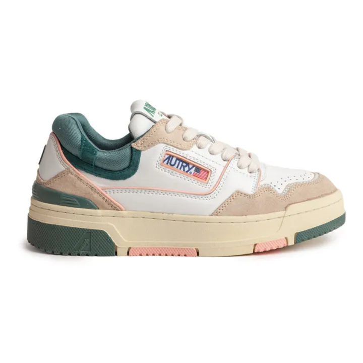 Autry Baskets CLC Low Cuir Bicolore | Vert foncé