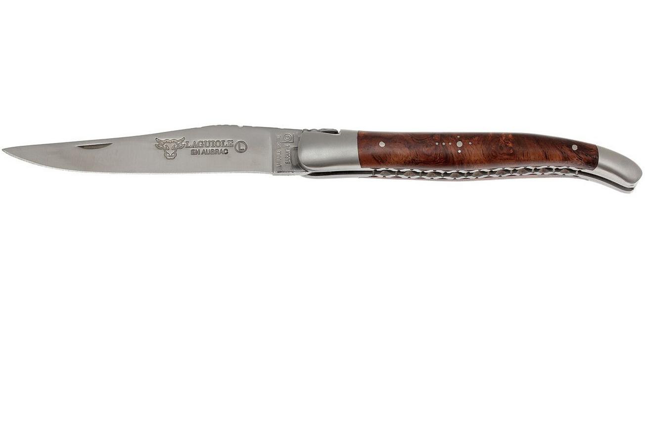 Laguiole en Aubrac 12cm Double Plates, palissander handgevijld, L0712LPI-FSB1
