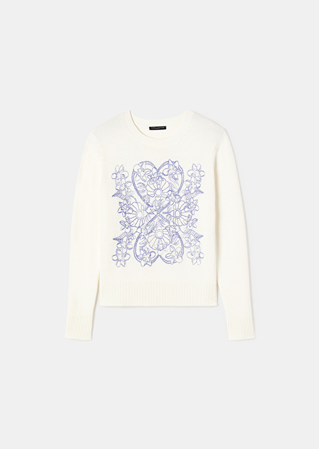 Pull Philaeécru en laine et coton