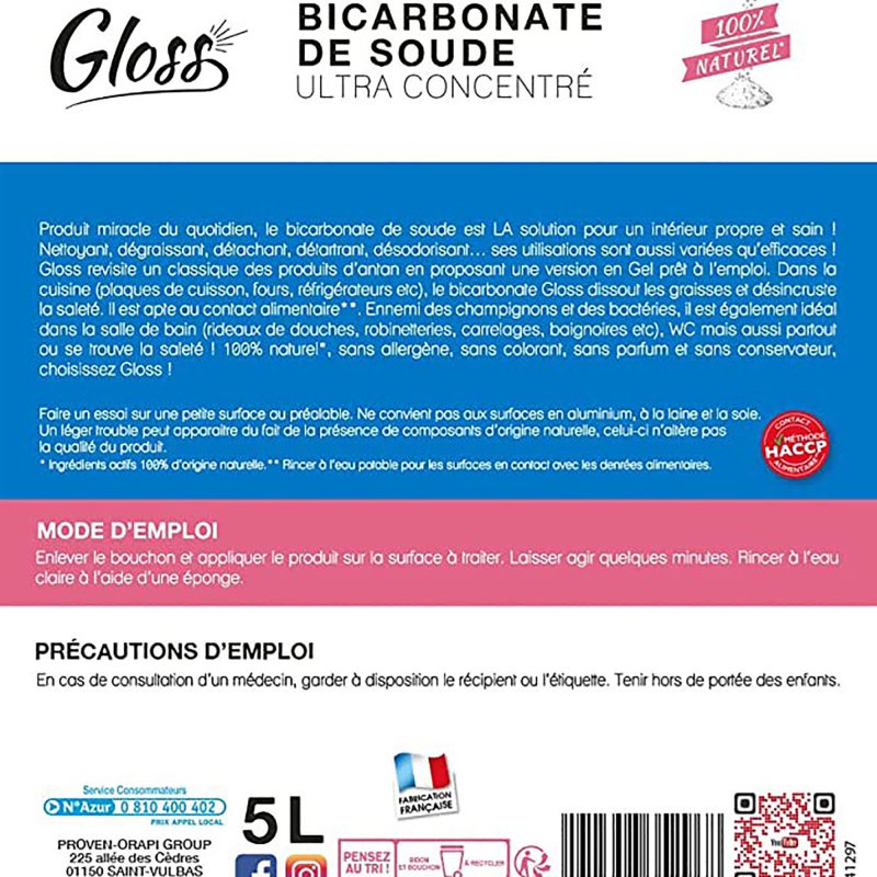 Bicarbonate de Soude Spado - Bidon de 5 L