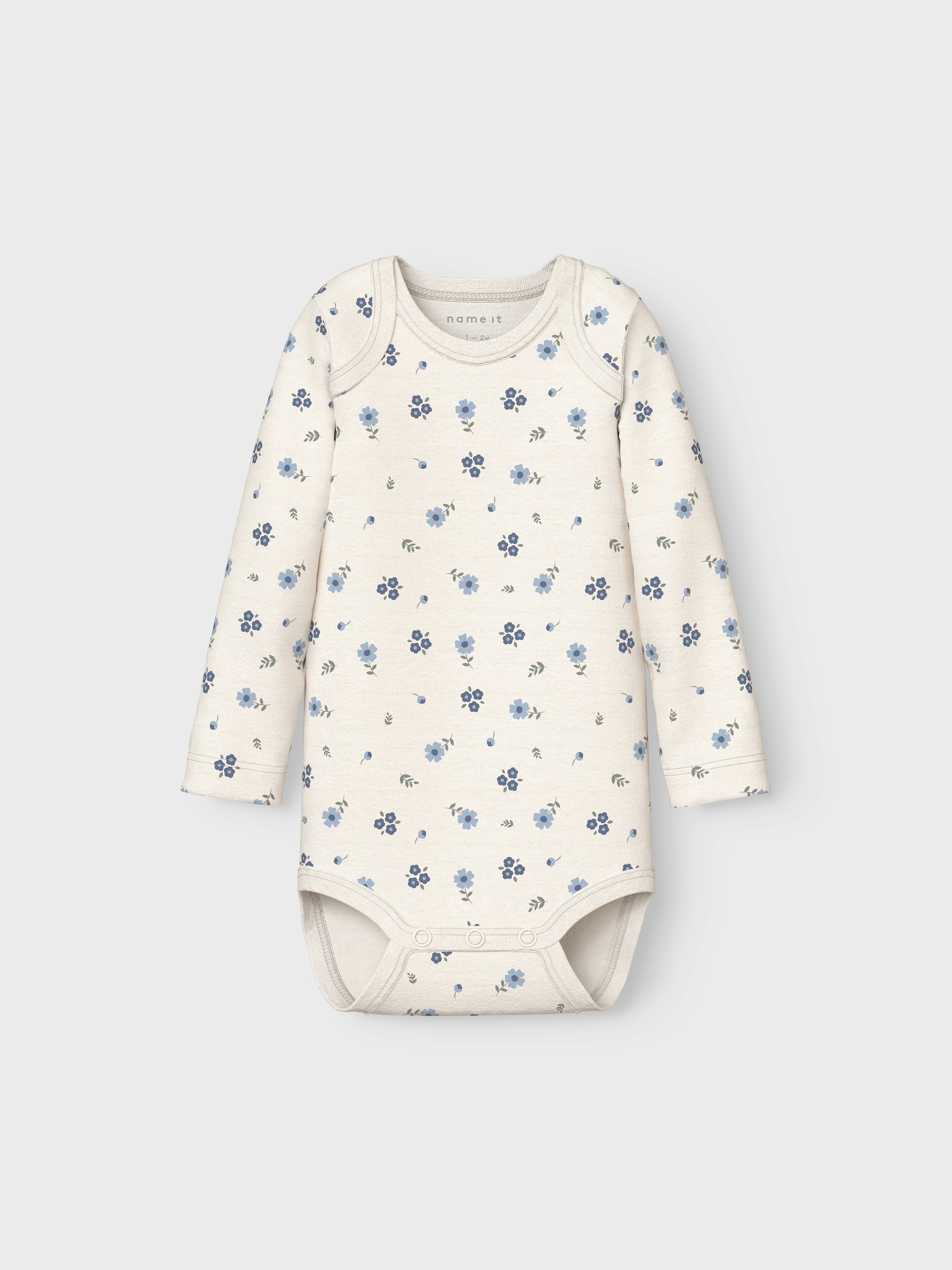 Name It Body »NBFBODY 3P LS JET STREAM FLOWER NOOS«, 3 Stk.