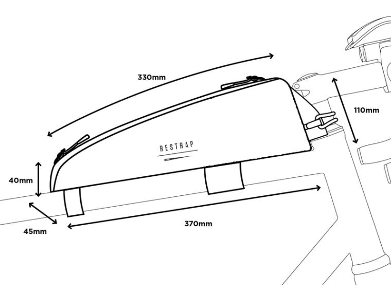 Restrap Race Top Tube Bag Bovenbuistas