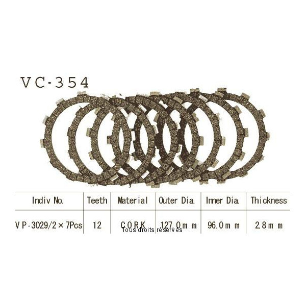 Kyoto - Disques garnis d'embrayage VC354