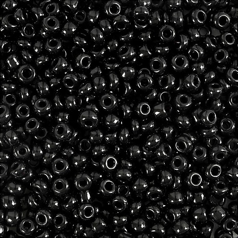 Rocaiperler sort 25g hulst. 0,6-1,0 mm