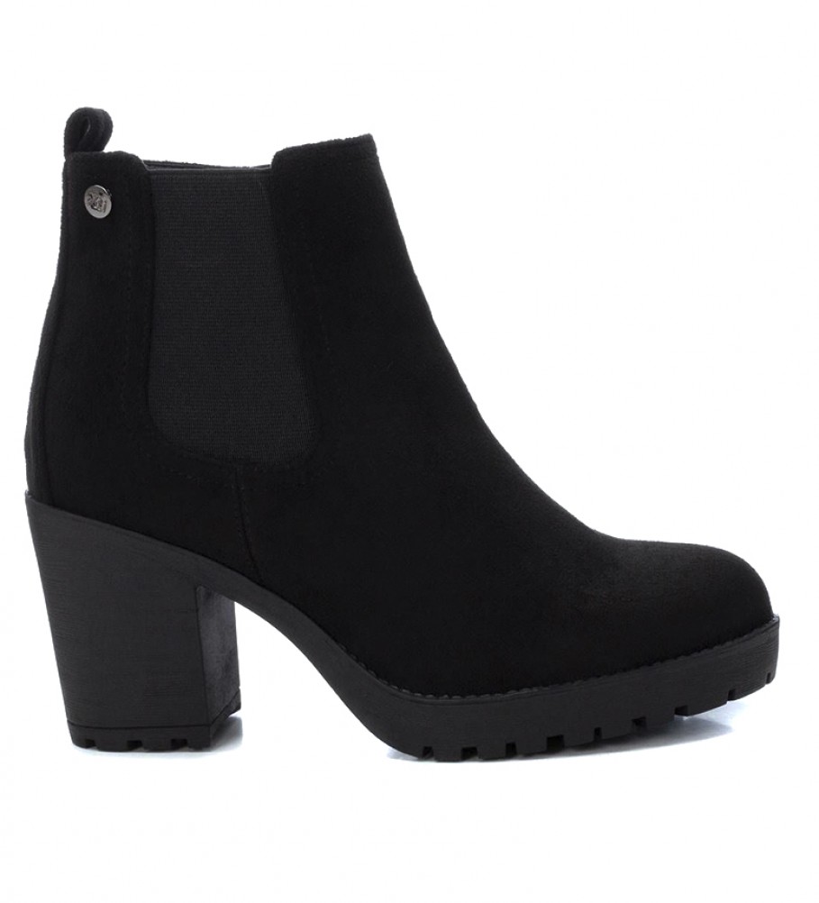 Botas de cano curto Xti 034351 pretas - Altura do salto: 8 cm -
