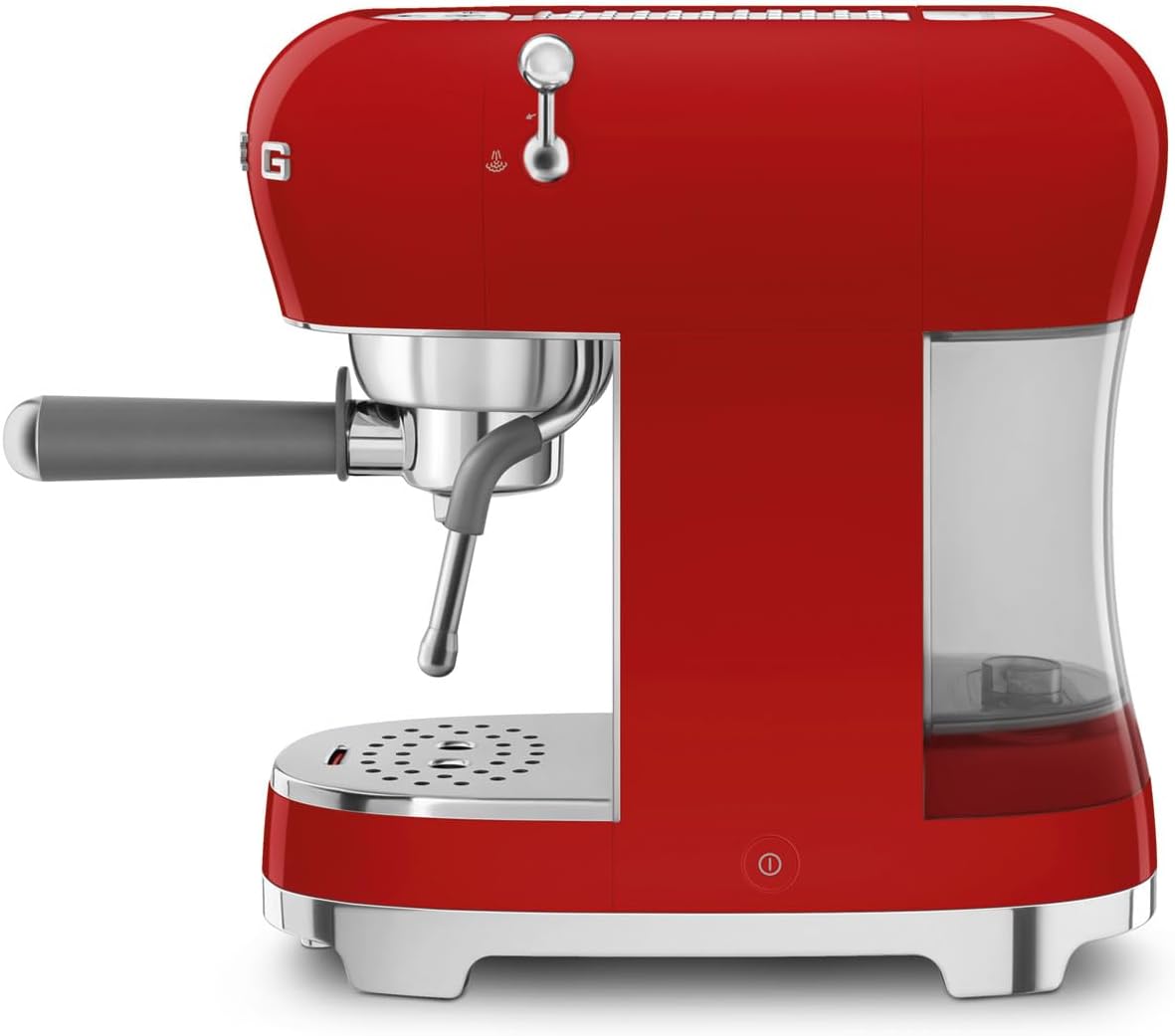Smeg, Machine à Café Expresso Manuelle ECF02CREU, Système Thermoblock et Buse Vapeur, 4 Fonctions Expresso, Plateau Amovible, Porte Filtre, Réservoir d'Eau 1 L, Dimensions Compactes, 1350W, Crème