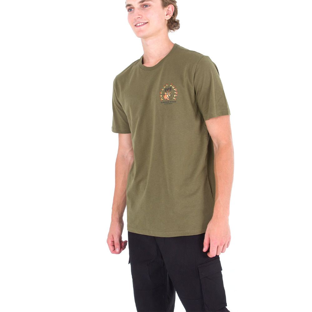 Hurley EVD SUMMER VIBES - Tee-shirt Homme olive