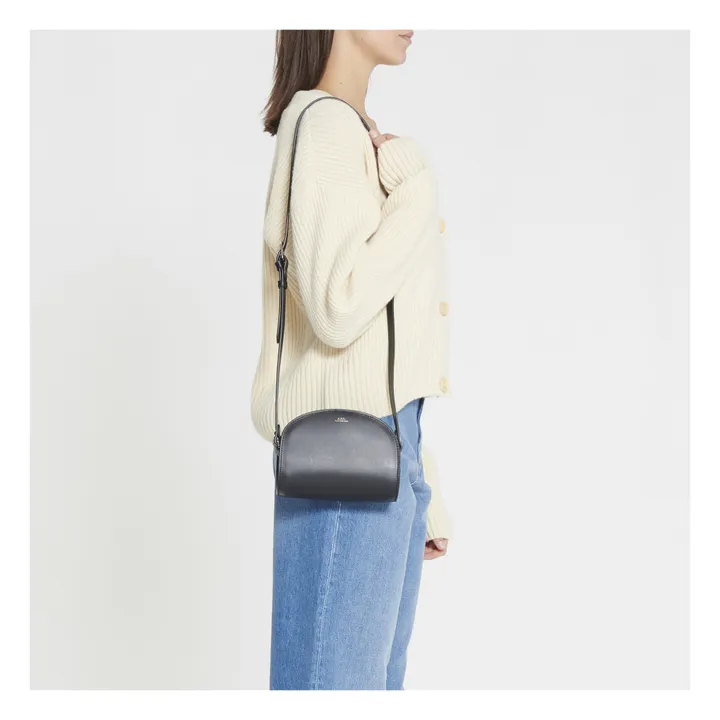 A.P.C. Sac Demi Lune Mini Cuir Lisse | Noir