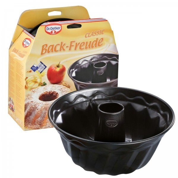 Dr. Oetker BackFreunde Gugelhupfform Ø 22 cm aus Stahl Rund Schwarz Gugelhupf