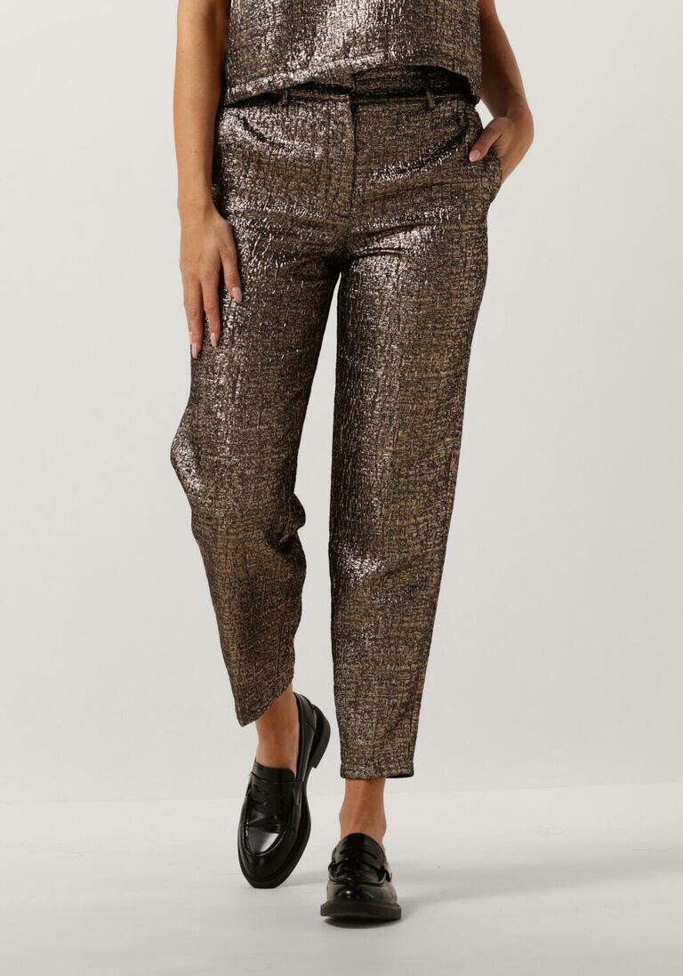 SELECTED FEMME gouden selected femme pantalon slfviolet-ria mw cropped pant