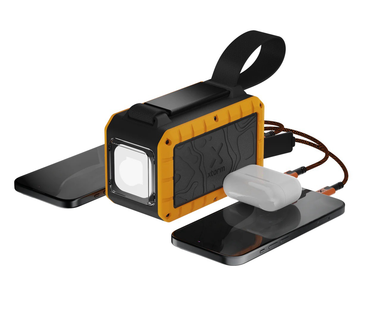 (100W) Xtreme Series Rugged 40000mAh Powerbank Dual USB C / USB A Ladegerät PD QC 3.0 mit LED Taschenlampe (XR204) - Schwarz / Orange