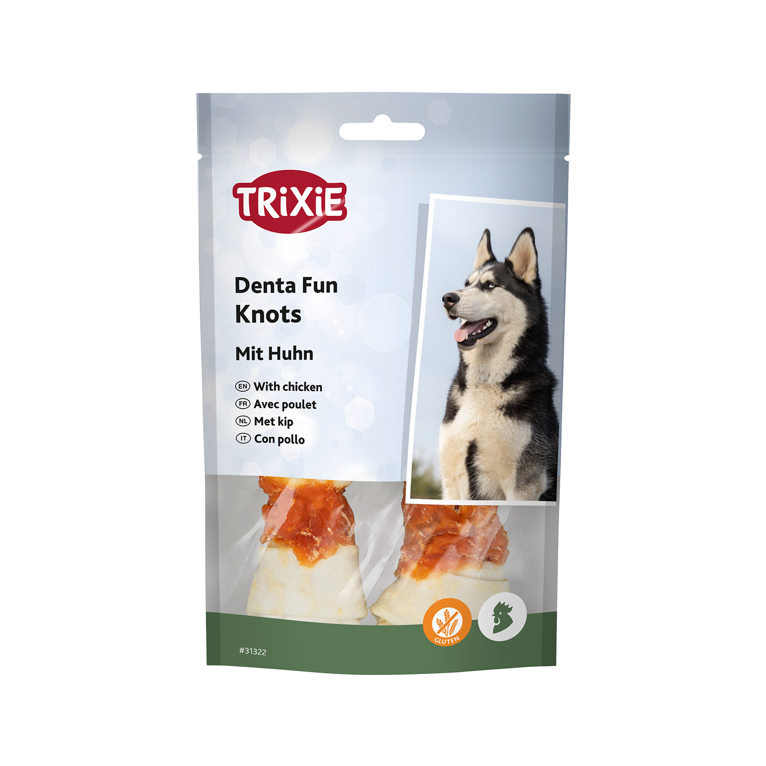Denta Fun Knotted Chicken Chewing Bones