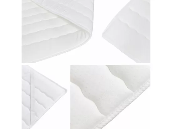 Lit continental Baltimore 147, Continental, Double, Brun clair, 140x200, Tapisserie,