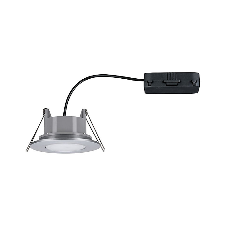 Spot encastrable Calla LED intégrée 4000K IP65 680lm rond orientable chrome mat Paulmann