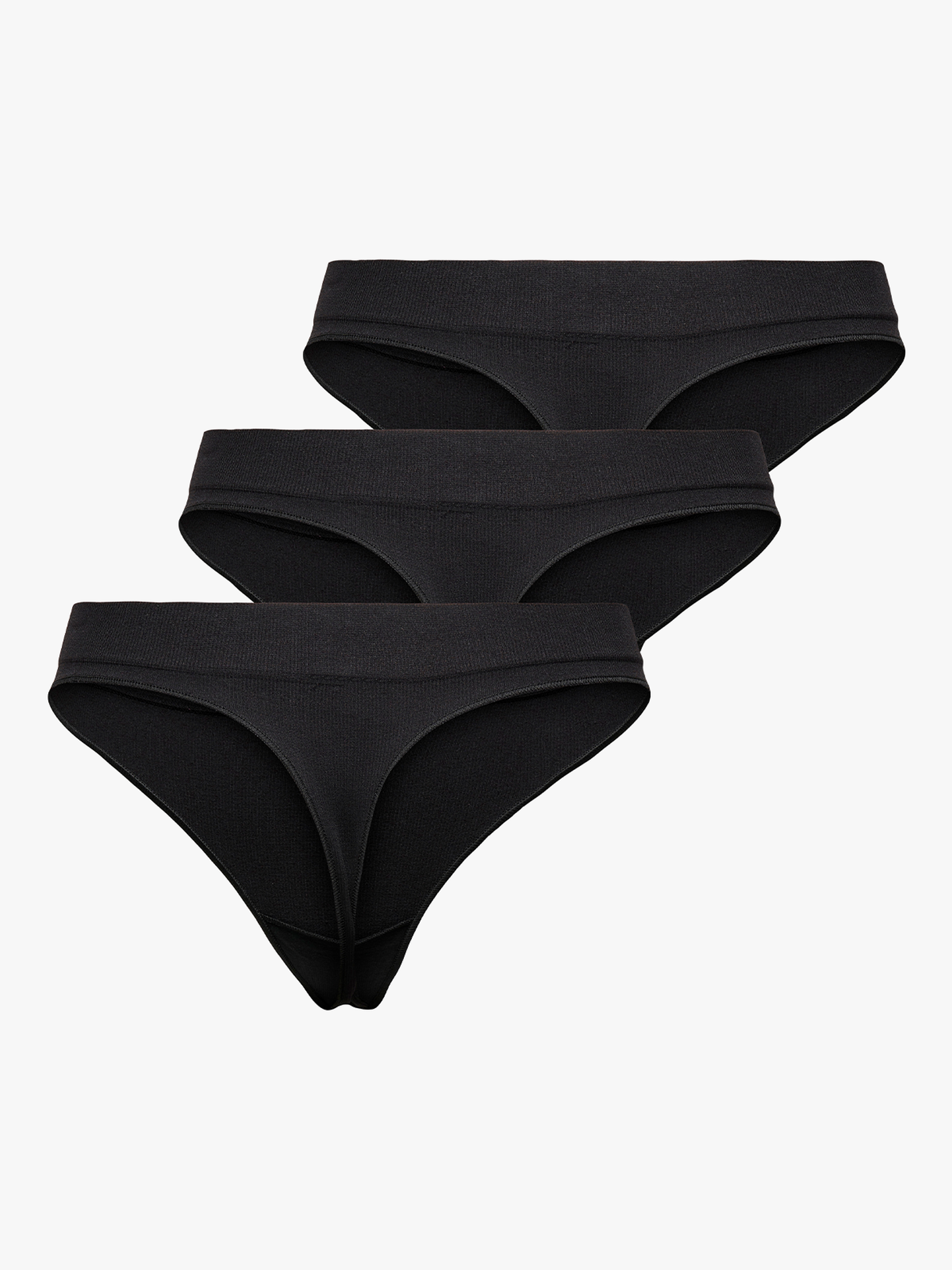 Vicky Rib S-Les Thong 3-Pack