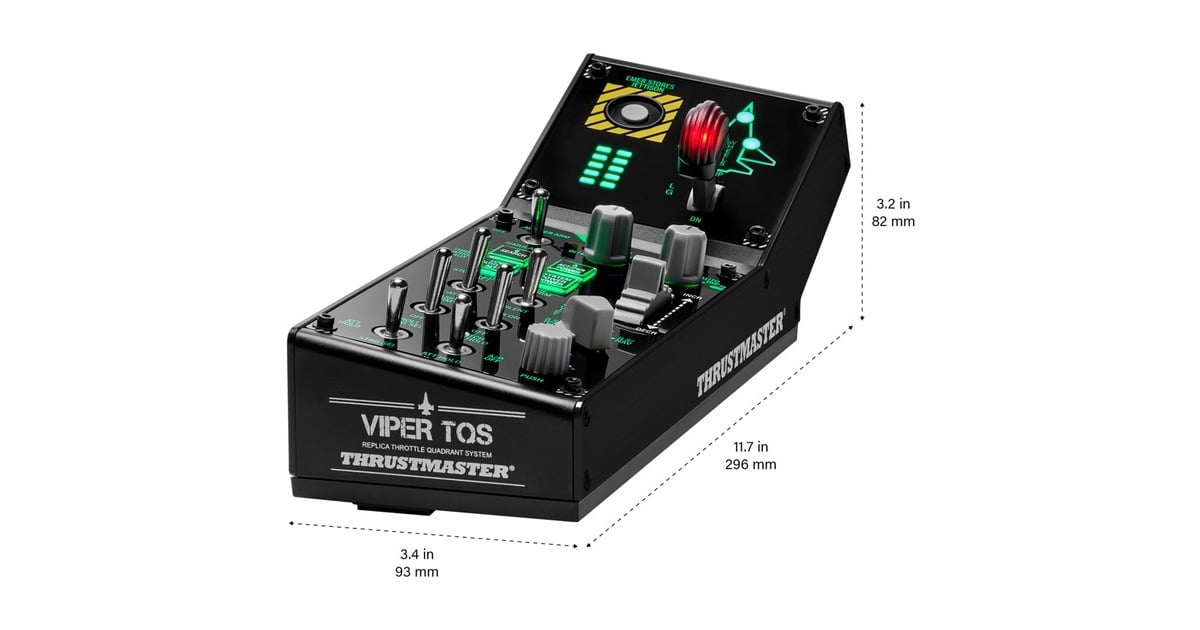 ThrustmasterViper Panel gaming flight sim bedieningspaneel  (Zwart, Pc)