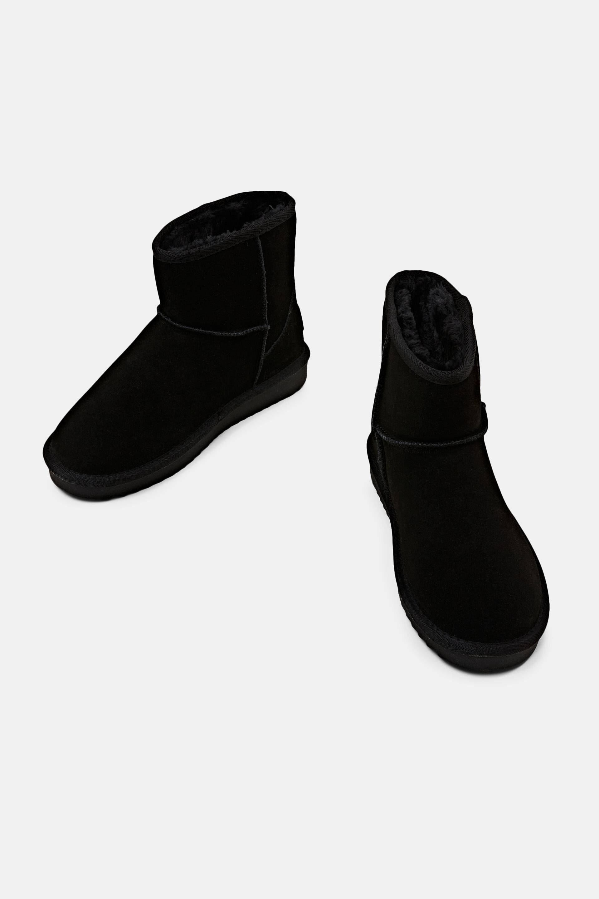 Bottines en daim doublées de fourrure synthétique
