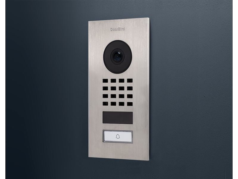 Doorbird IP Türstation D1101V Unterputz IP-Videotürsprechanlage aus Edelstahl mit 1 Ruftaste