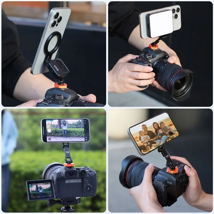 Magnetische Smartphone Halterung aus Metall mit MagSafe-Kompatibilität / Dual-Achsen Rotation - Schwarz