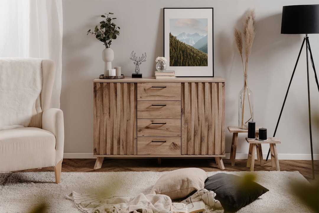 Sideboard WELLINGTON 126,5 x 85 cm Schwedeneiche