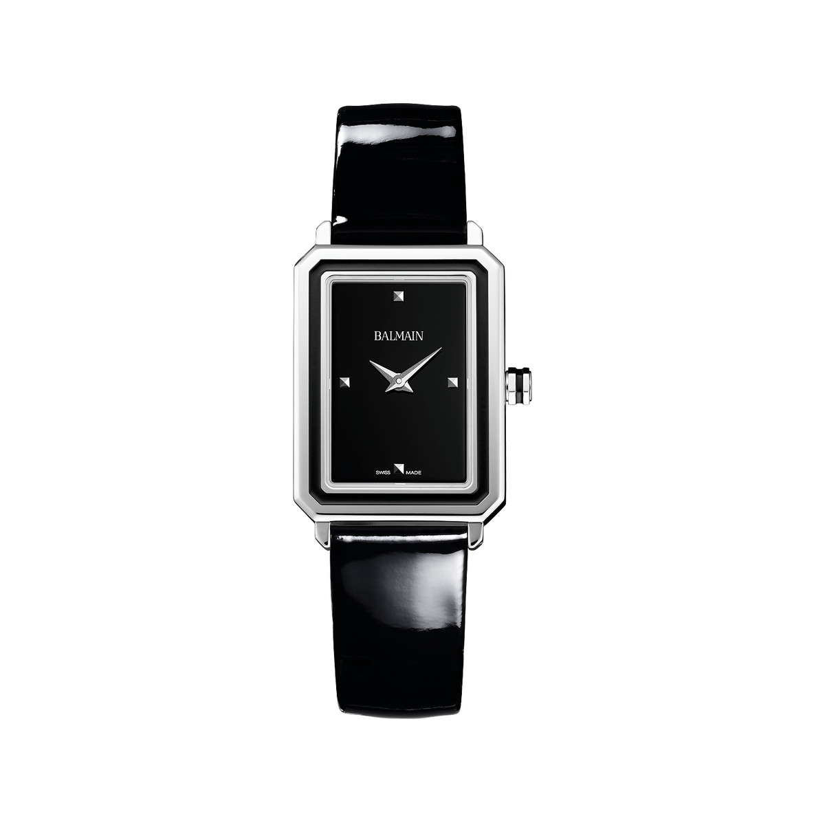 Montre Balmain femme acier cuir noir