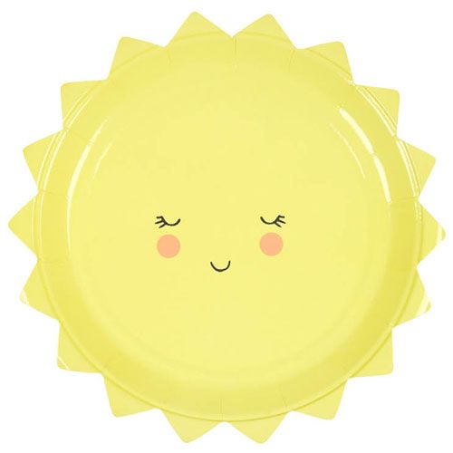 Meri meri papieren bordjes zonnetjes (12st) 45-2816