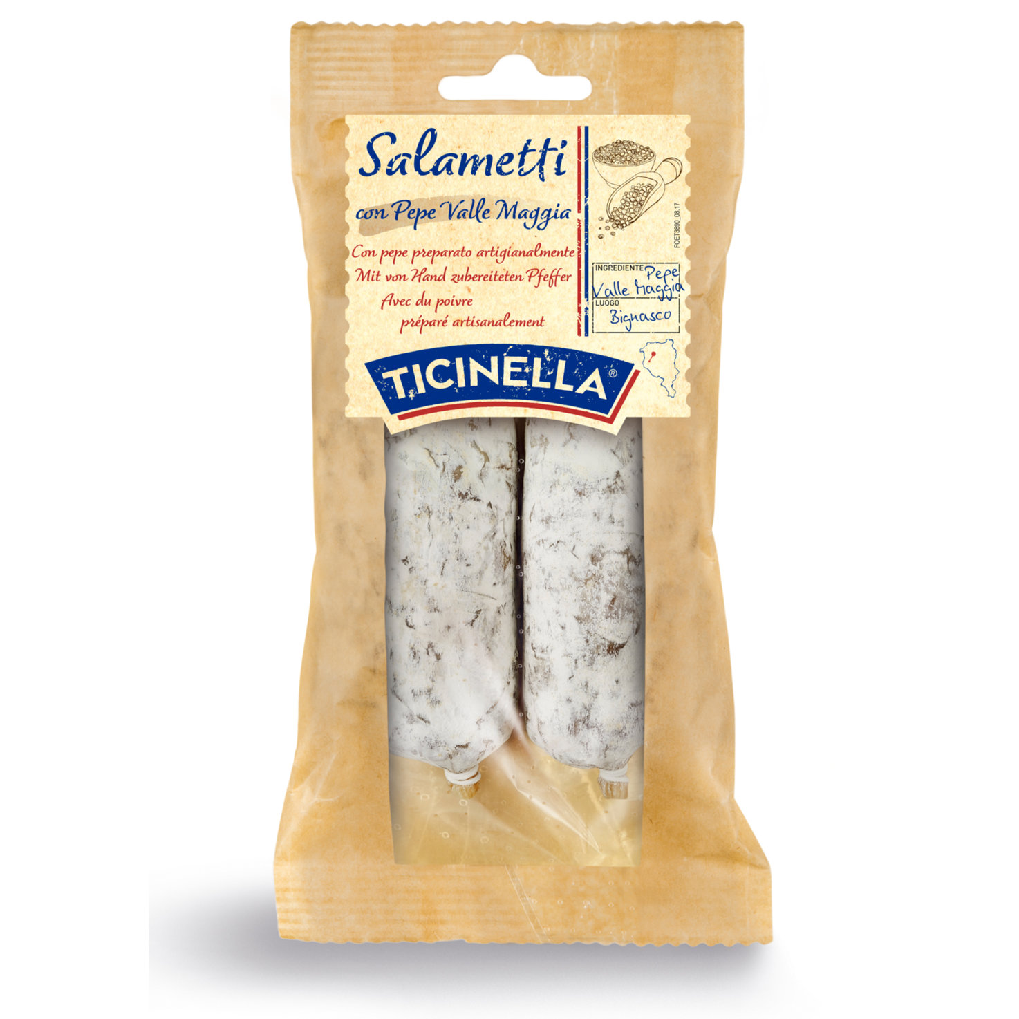 Ticinella Salametti mit Pfeffer 2x100g