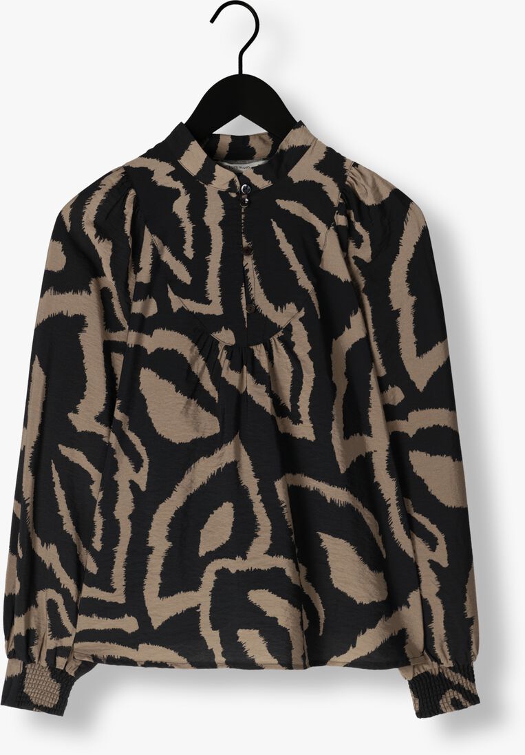 SUMMUM zwarte summum blouse top abstract leaves