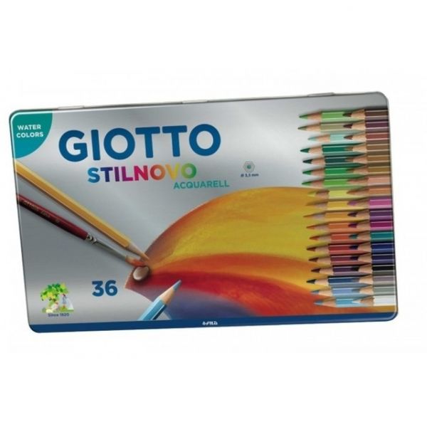 Giotto Lápis de Cor Stilnovo Aquarell 18cm Caixa Metálica 36 Un. - 160256400