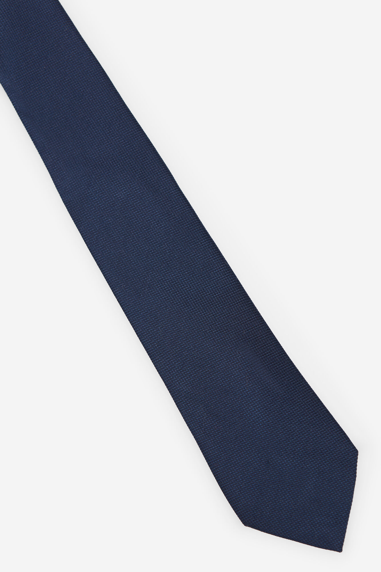 Gravata de seda lisa - Azul marinho