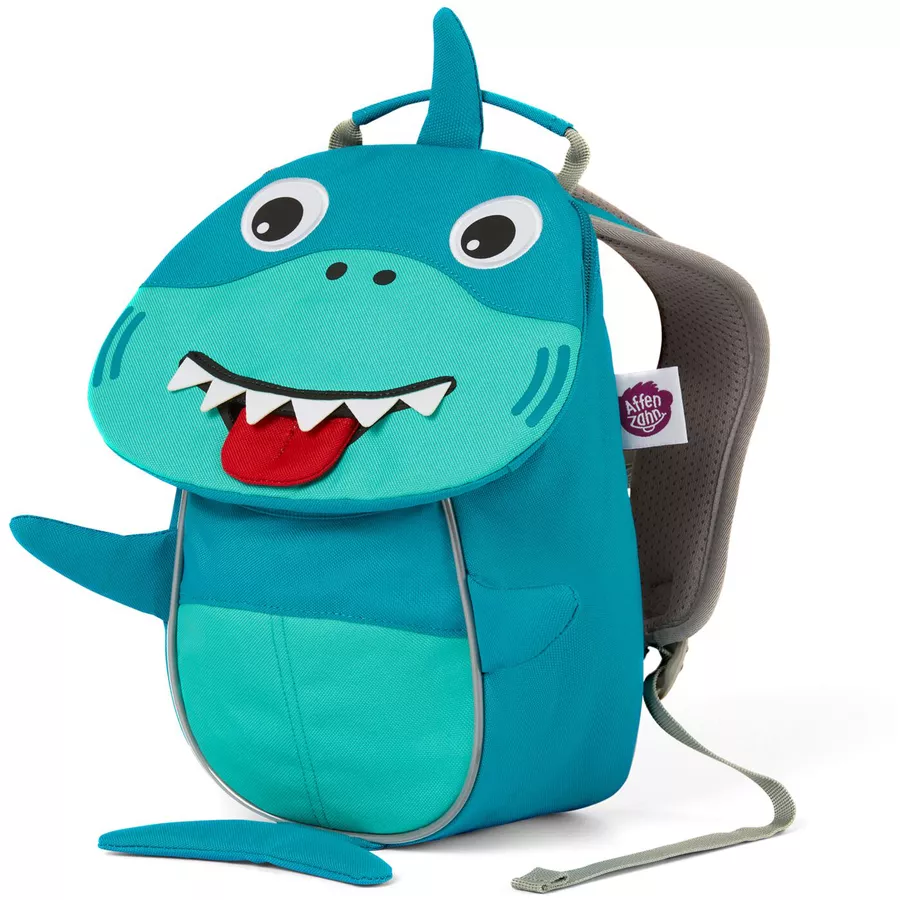 Affenzahn Kleine Freunde - Kinderrucksack: Hai, türkis
