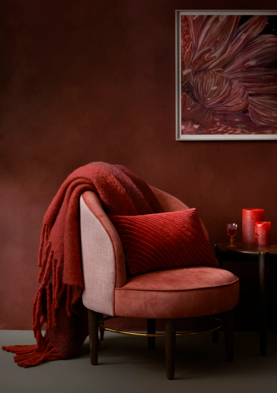 Cozy Living  Maddie pyntepude, Red Kiss - 30 x 50 cm.