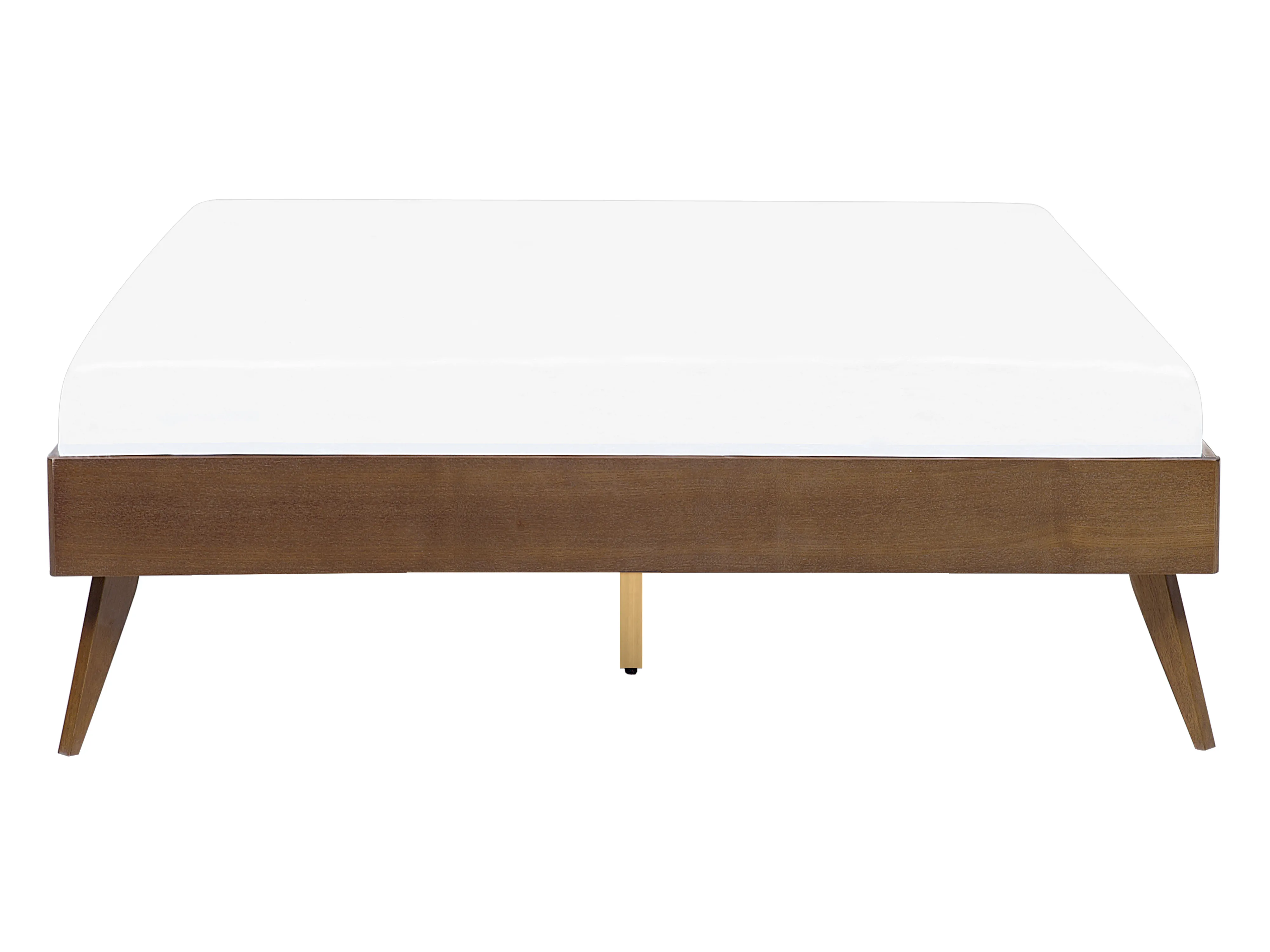 Bed zonder hoofdbord BERRIC 140 x 200 cm Donker essenhout