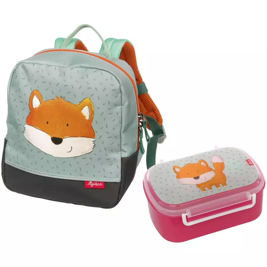 Sigikid Minirucksack & Lunchbox grau