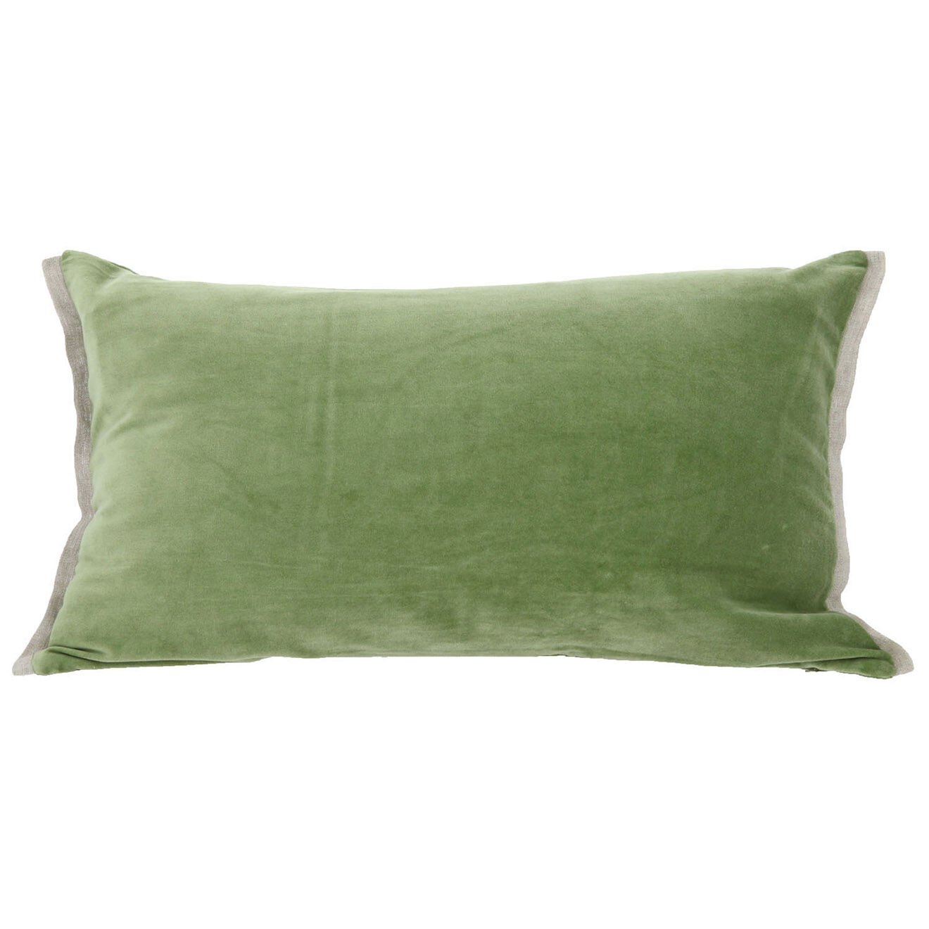 En Fil d'Indienne Housse de coussin Medicis velours cactus - 45x100 cm