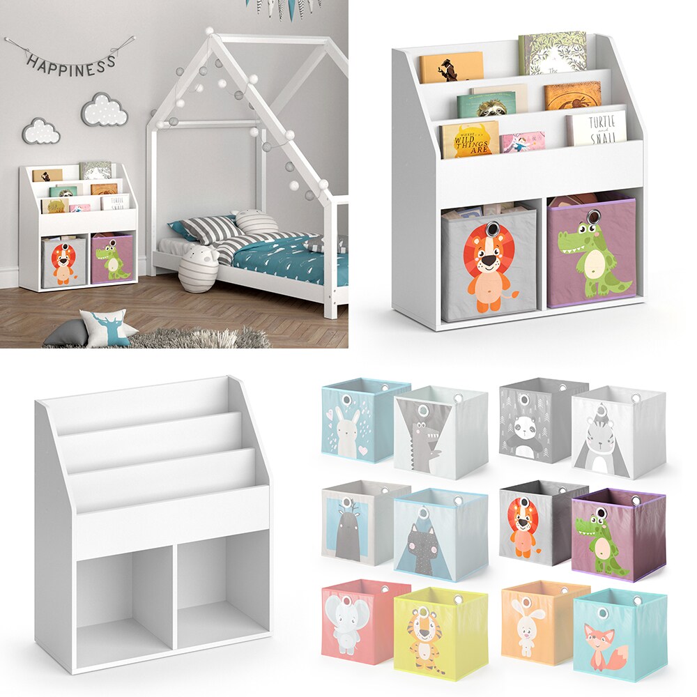 Vicco Kinderregal Bücherregal Aufbewahrungsregal Luigi Spielzeugablage Faltbox