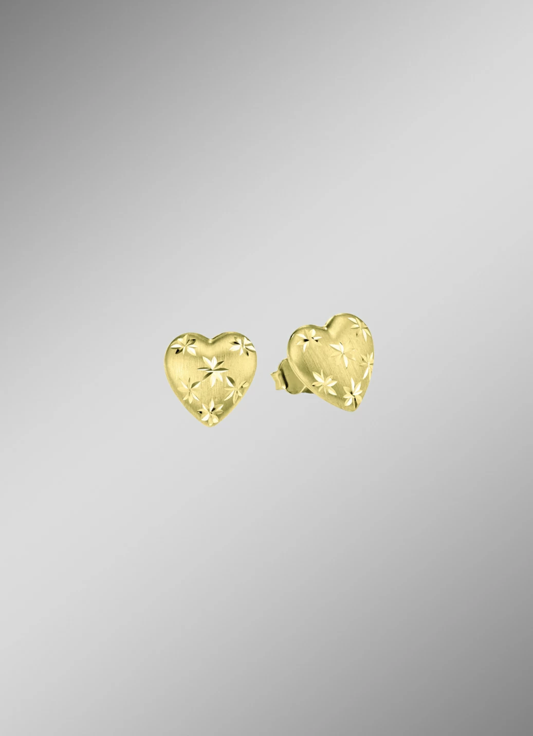 Diamantierte Herz-Ohrstecker