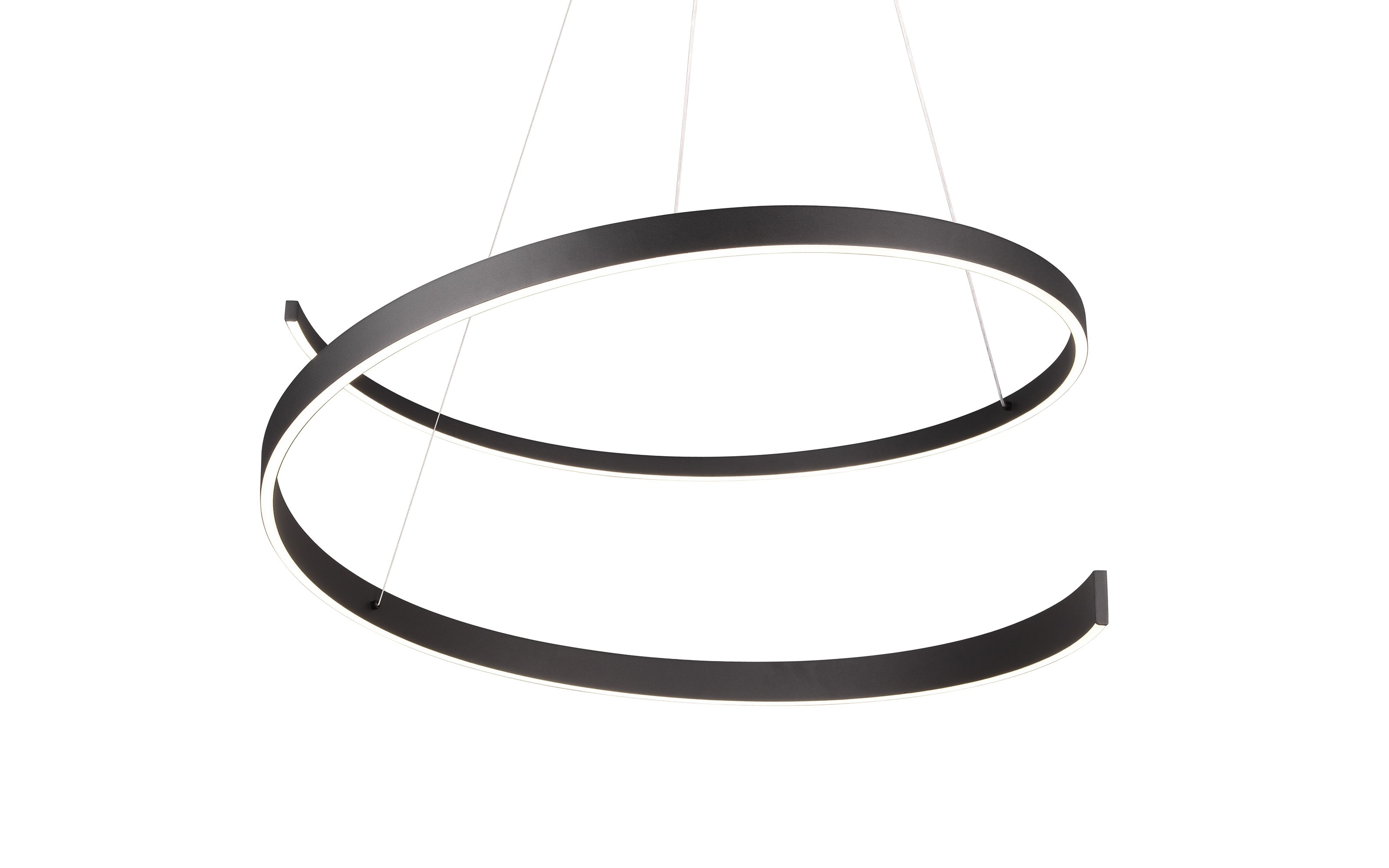 LED-Pendelleuchte Cinque Cinardi, schwarz, inkl. Dim to Warm Funktion