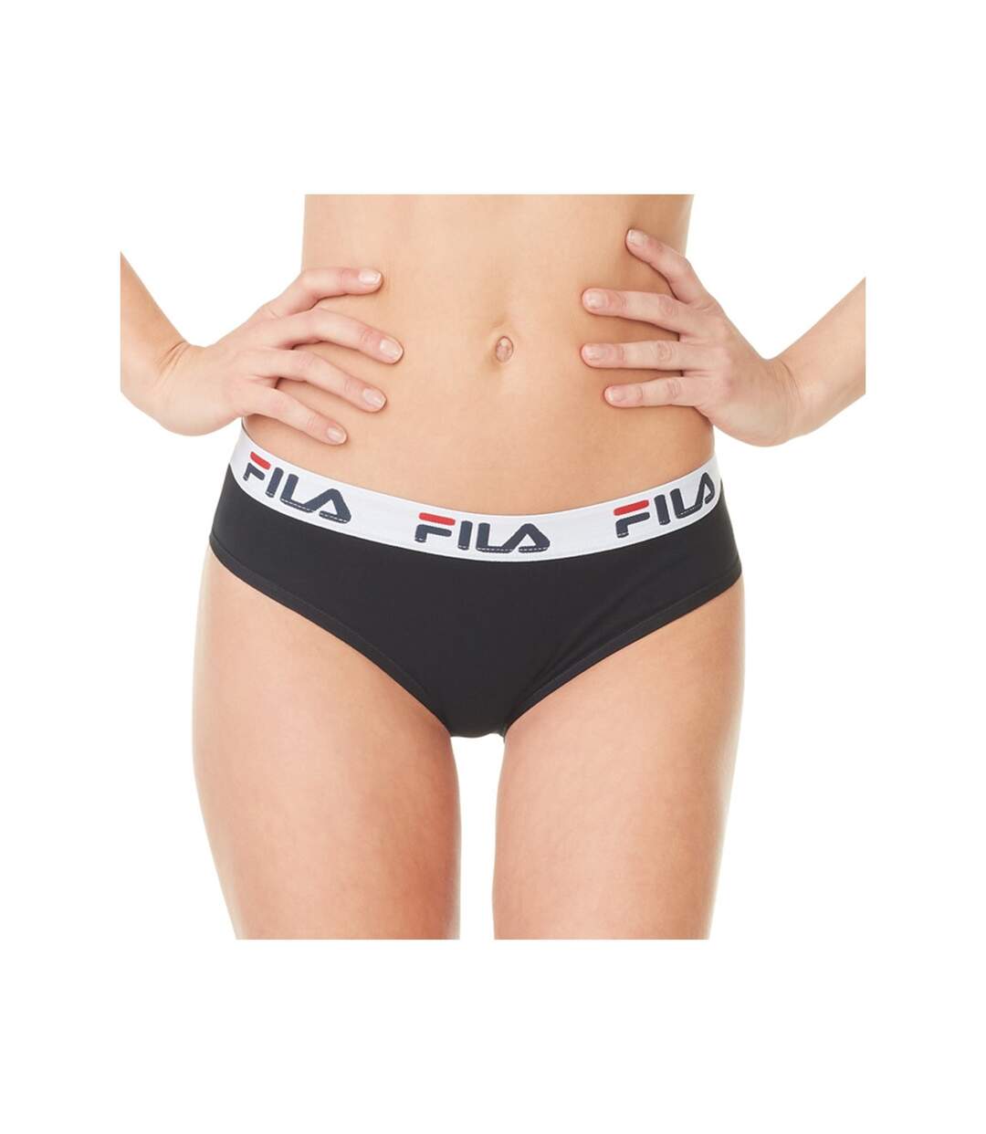Lot de 3 Culottes coton femme Fila FU6043 Gris, Noir et Blanc