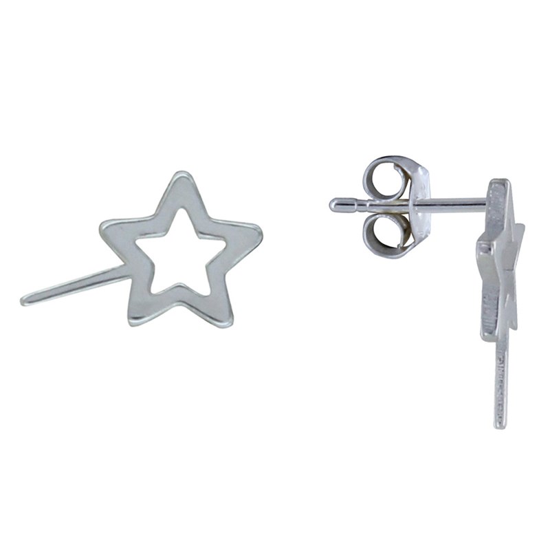 Boucles d'Oreilles Argent Etoiles Filantes