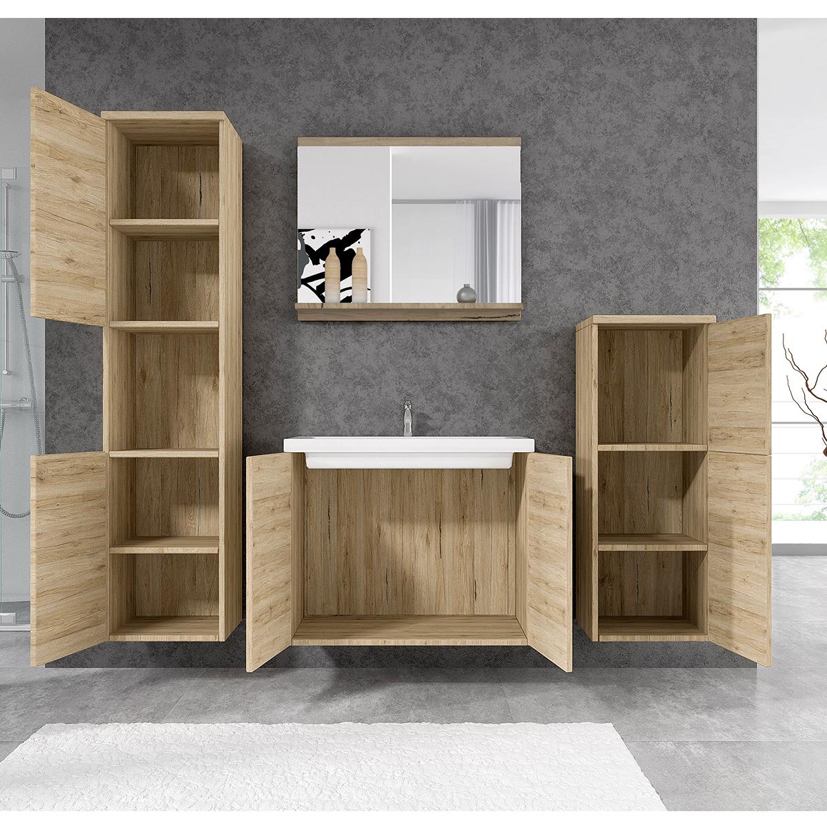 MEUBLE DE SALLE DE BAIN SUSPENDU MIROIR VASQUE C