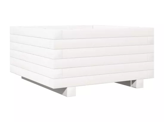 Jardinière bac lit surélevé bois blanche 50 x 50 x 45438 cm 02_0037633