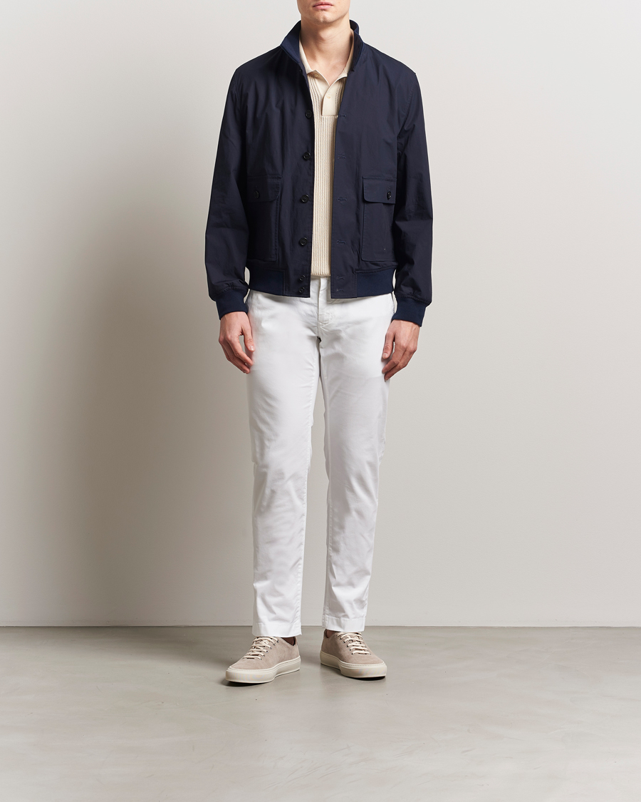 Jacob Cohën Bobby Cotton Gabardine Chinos White