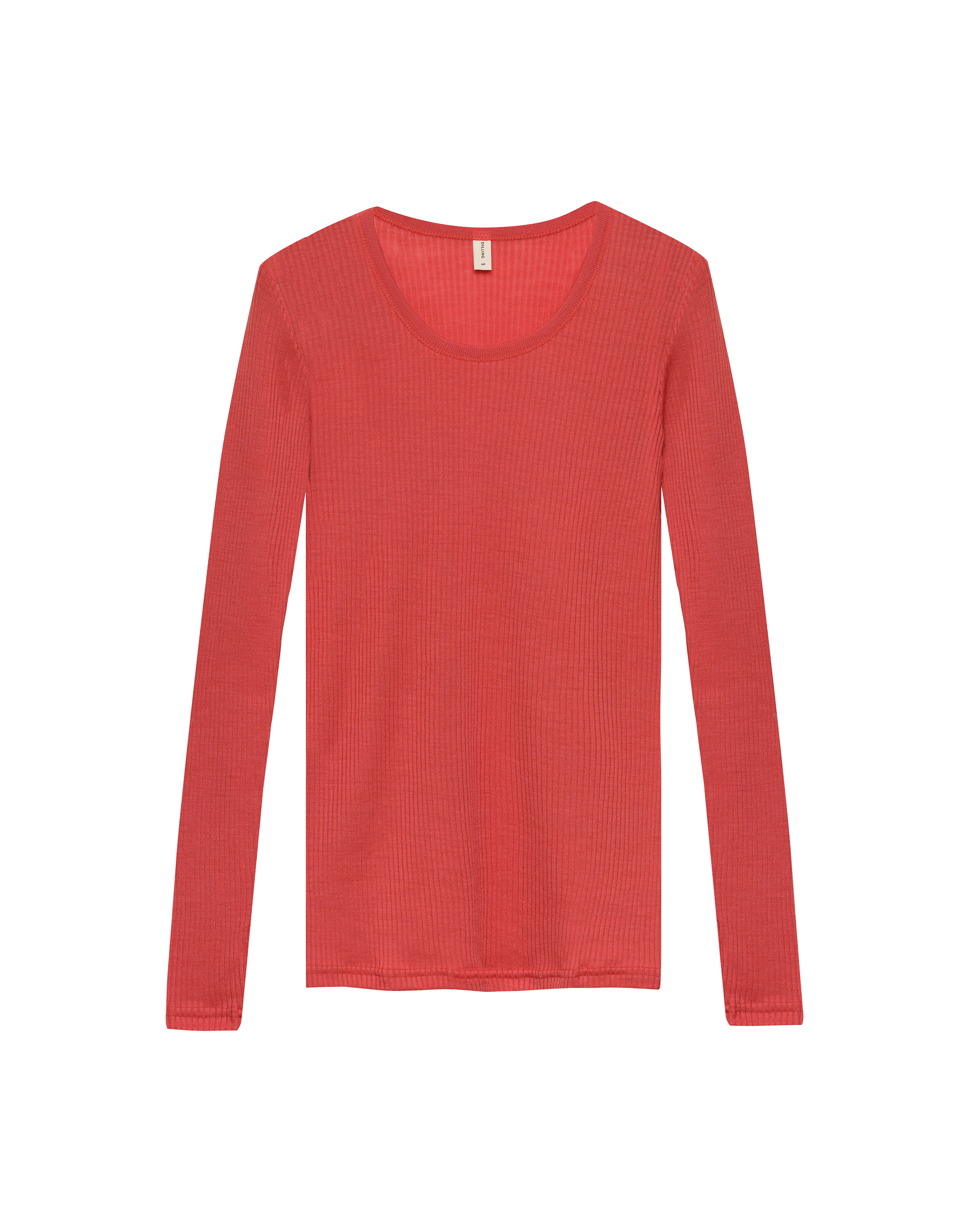 Shirt van merinowol voor dames in Retro-rood