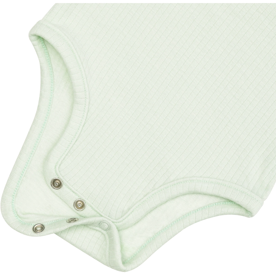 LÄSSIG Baby Body kurzarm gerippt mint