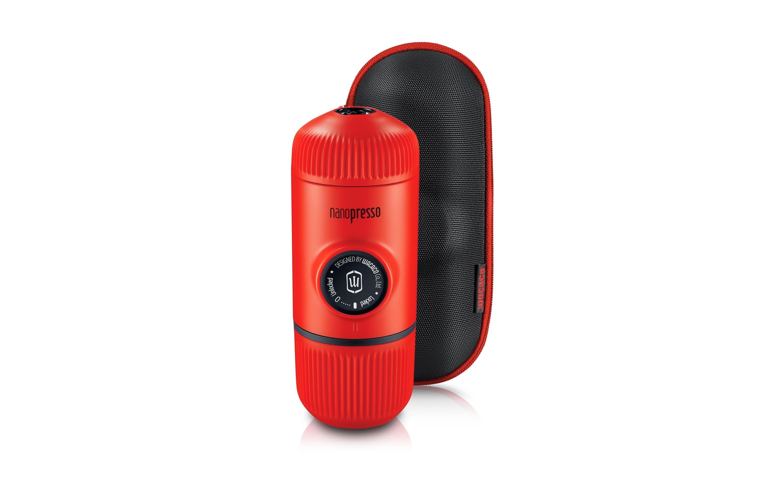 Reisekaffeemaschine Nanopresso RotKompakte Kaffeemaschine für unterwegs